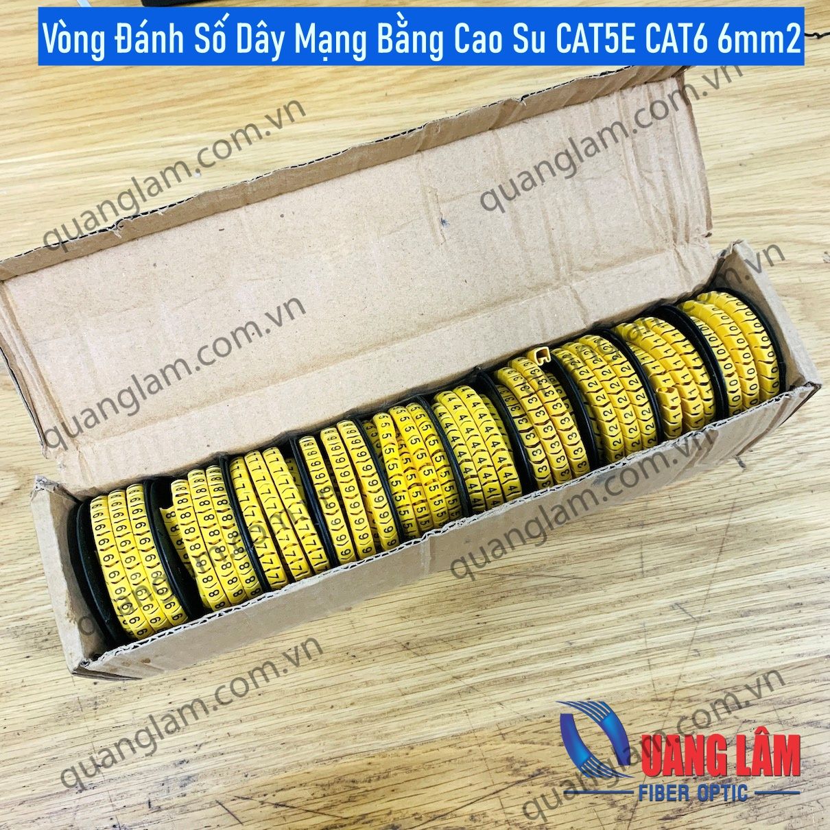 Vòng Đánh Số Dây Mạng Bằng Cao Su CAT5E CAT6 6mm2