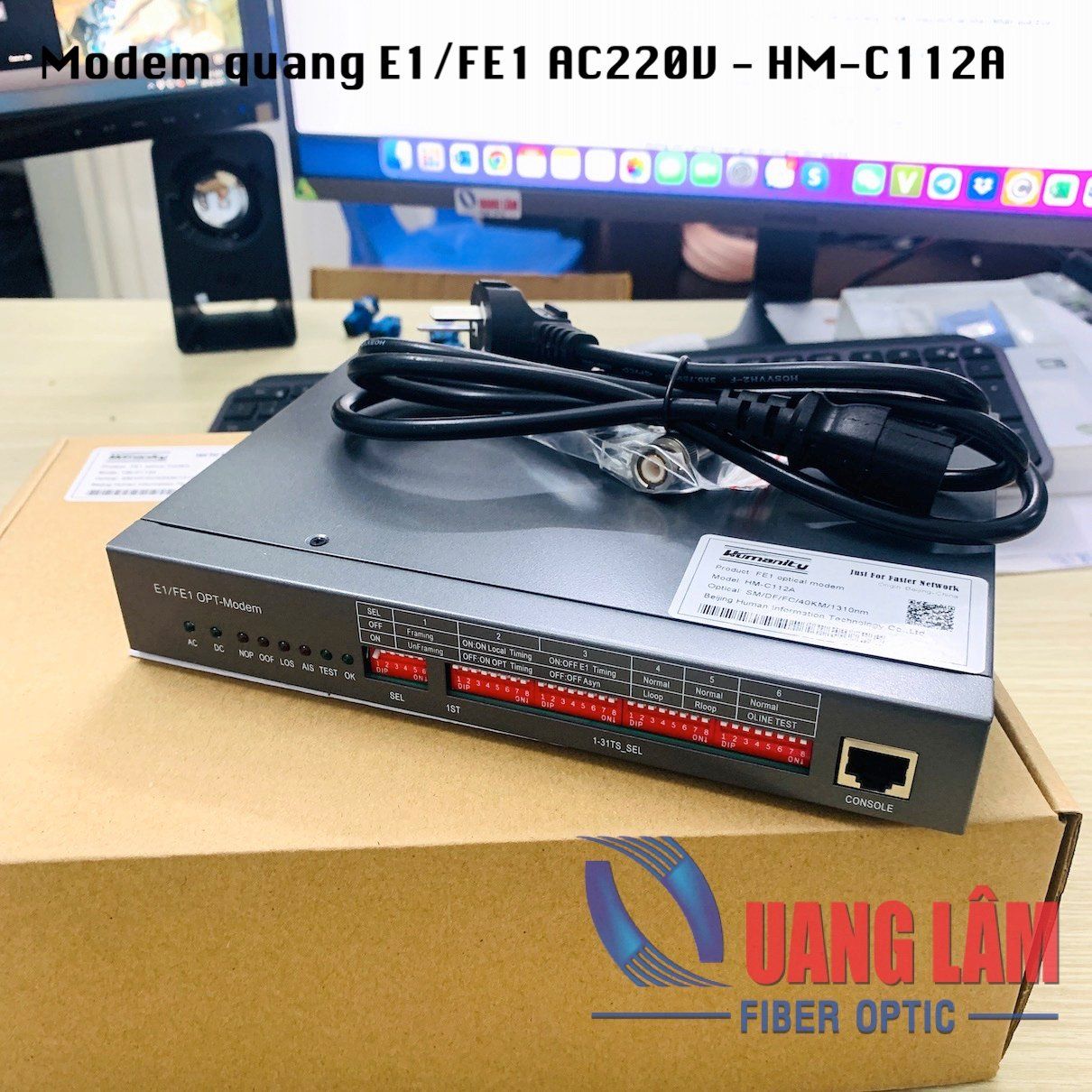 Modem quang E1/FE1 HM-C112A - Humanity (Nguồn AC220V)