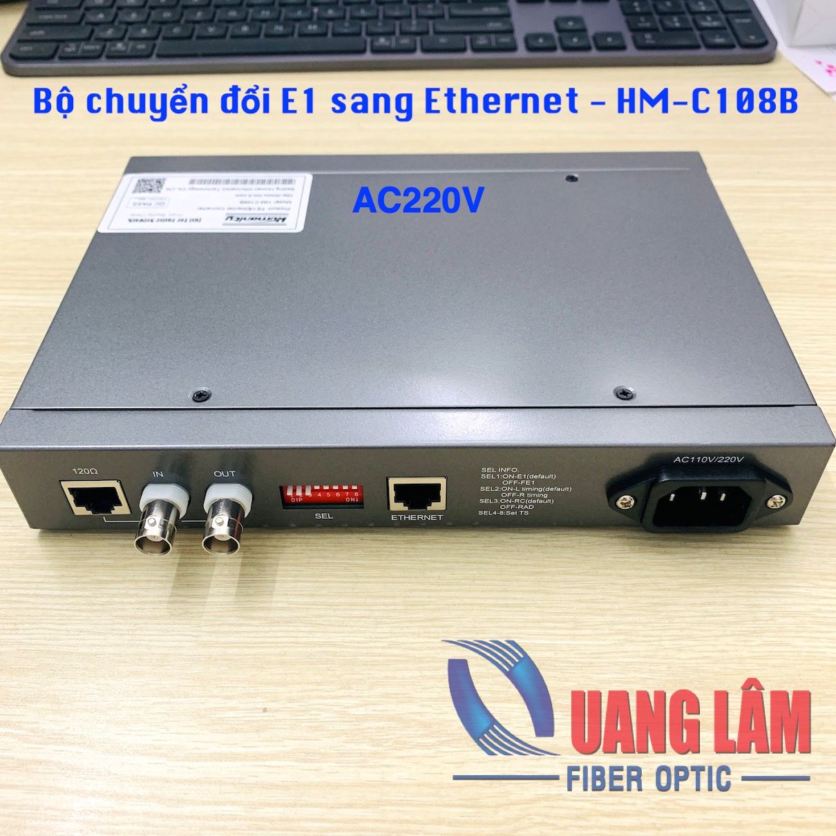 Bộ chuyển đổi giao thức E1 sang Ethernet, HM-C108B (AC220V) - Hãng Humanity