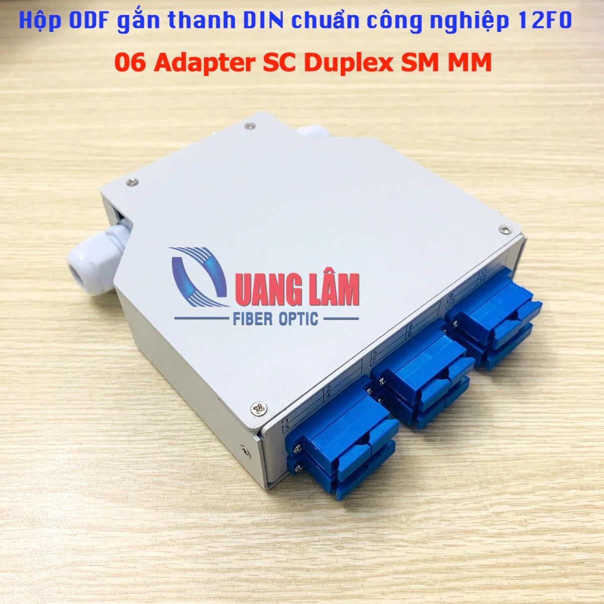 Hộp ODF gắn thanh DIN chuẩn công nghiệp 04-12FO