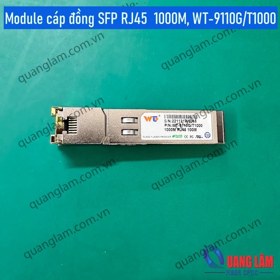 Module cáp đồng SFP 1000M, WT-9110G/T1000