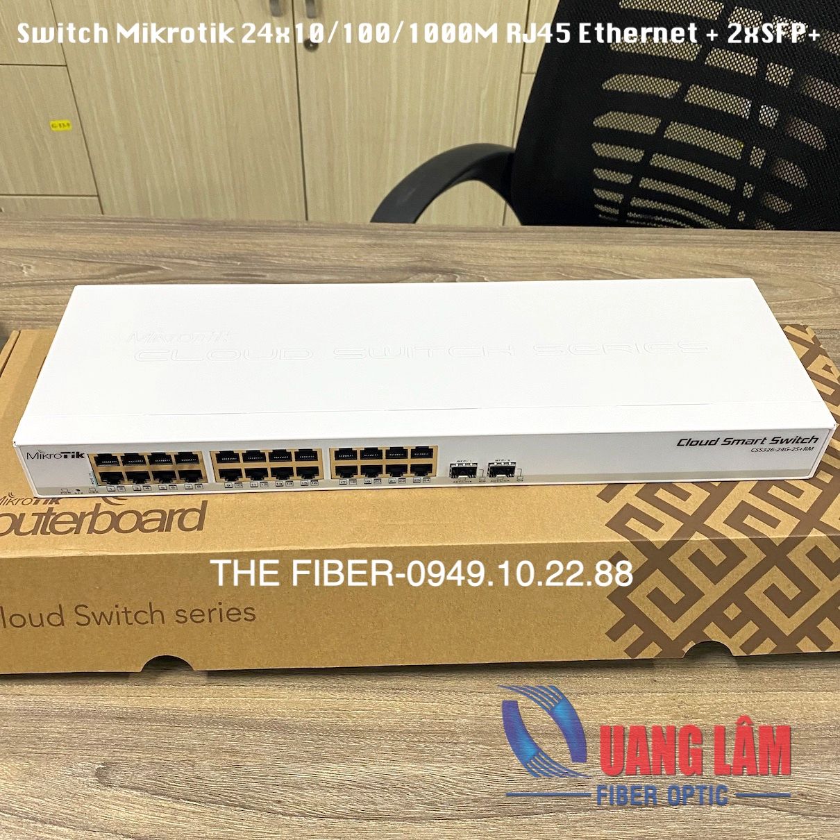 Bộ chuyển mạch 24 cổng - Switch Mikrotik CSS326-24G-2S+RM