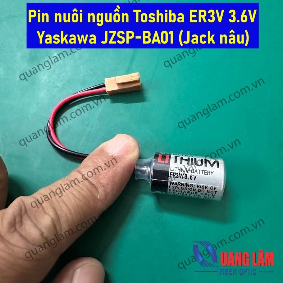 Pin nuôi nguồn Toshiba ER3V 3.6V Yaskawa JZSP-BA01 (Jack nâu)