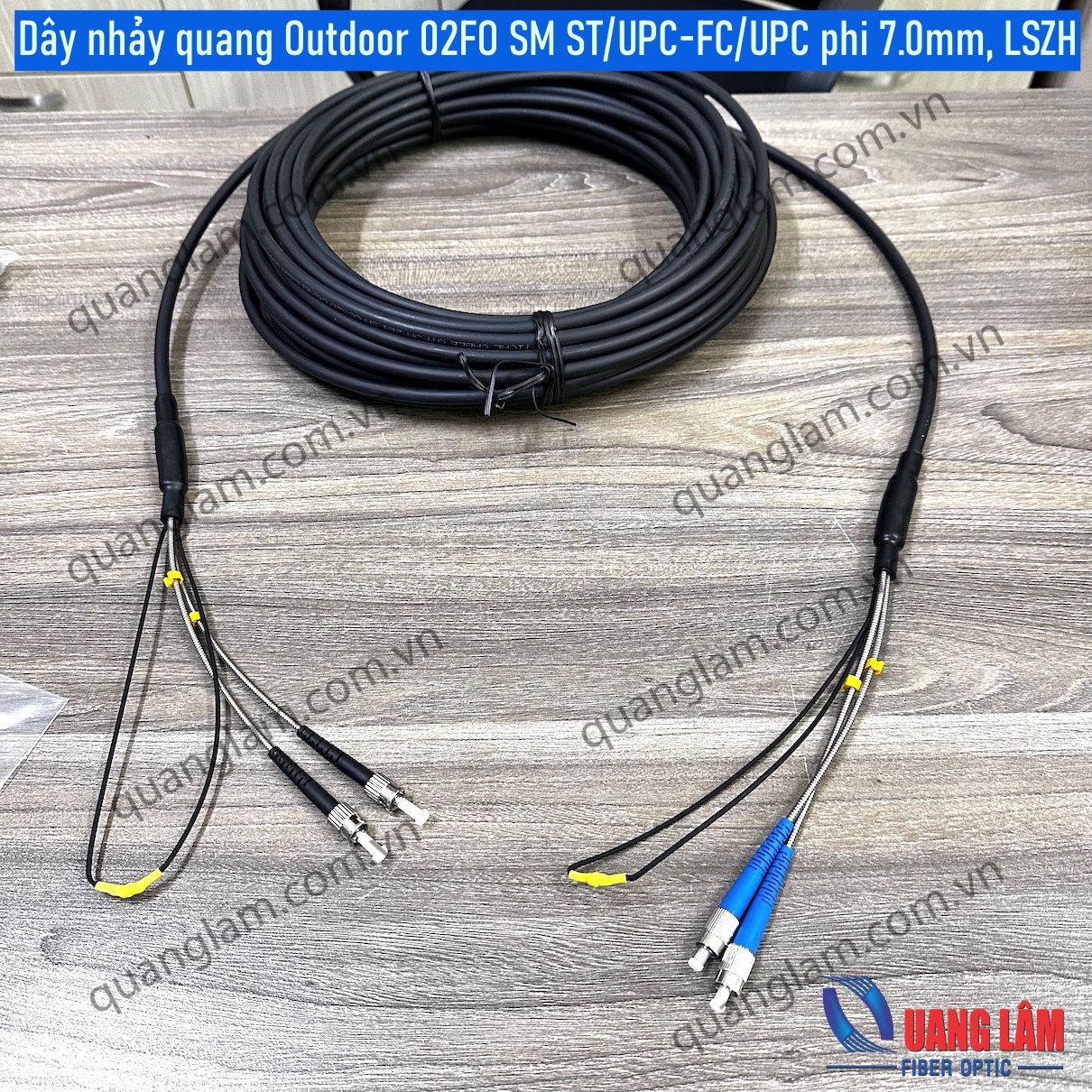 Dây nhảy quang Outdoor 02FO SM ST/UPC-FC/UPC phi 7.0mm, LSZH