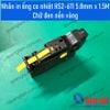 Nhãn in ống co nhiệt HS2-611 5.8mm x 1.5M - Chữ đen nền vàng