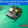 Nhãn in ống co nhiệt HS2-611 5.8mm x 1.5M - Chữ đen nền vàng