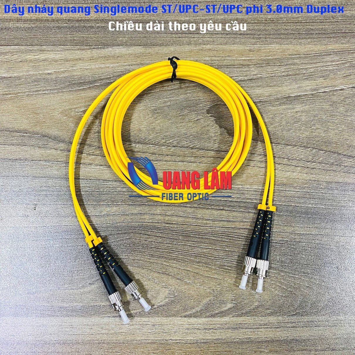 Dây nhảy quang Singlemode ST/UPC-ST/UPC Duplex - Chiều dài theo yêu cầu