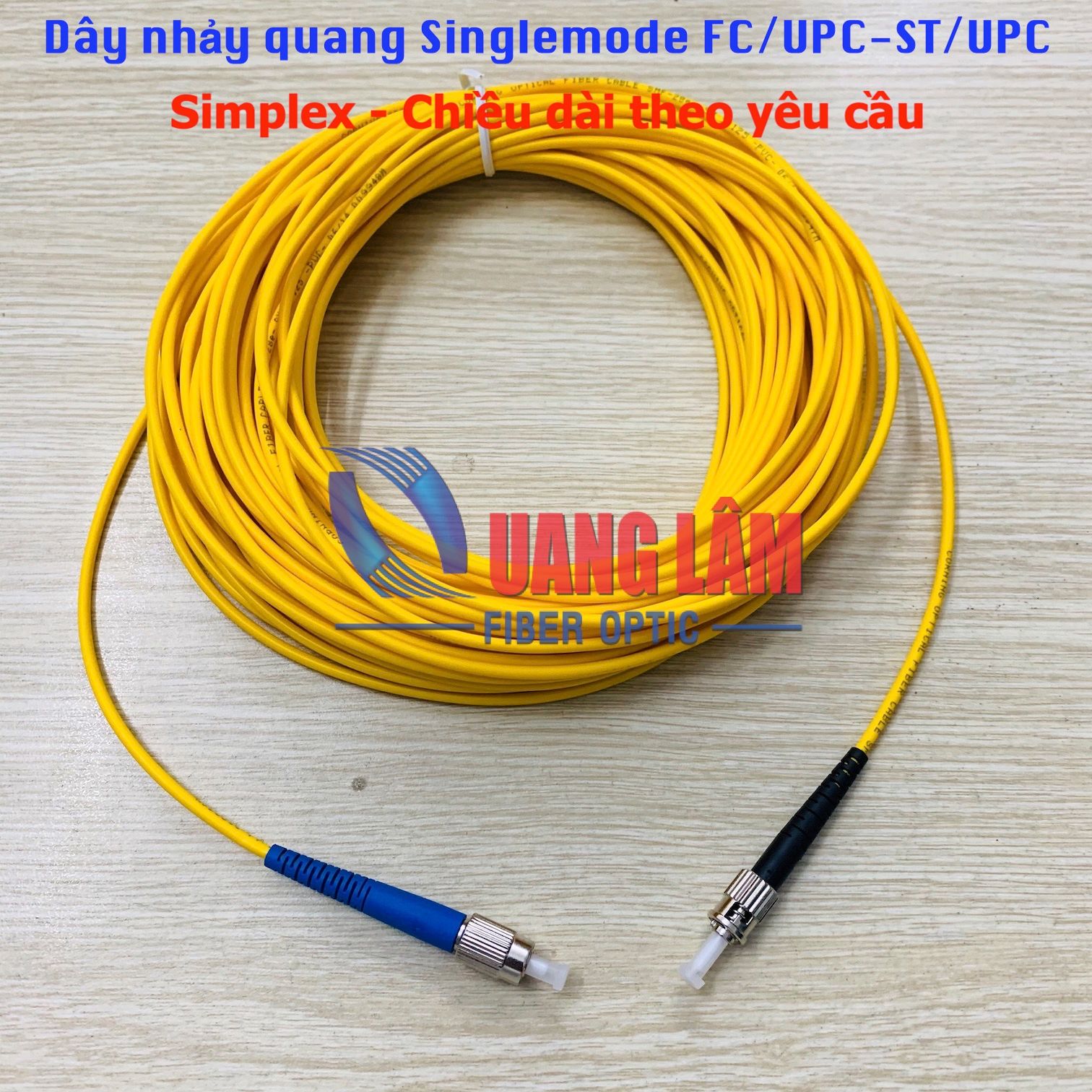 Dây nhảy quang singlemode FC/UPC-ST/UPC Simplex, Phi 3.0mm