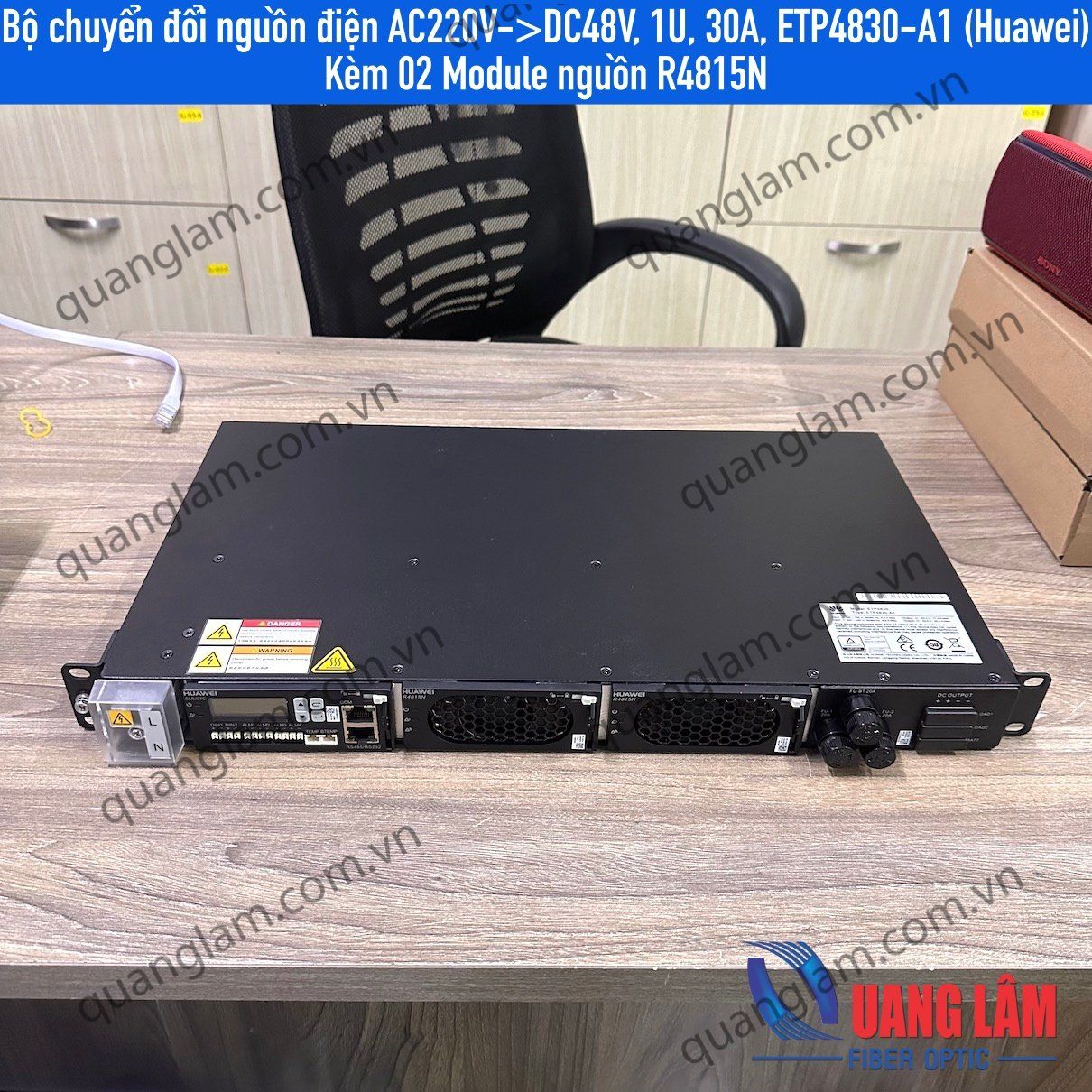 Bộ chuyển đổi nguồn điện AC220V->DC48V, 1U, 30A, ETP4830-A1 (Huawei)