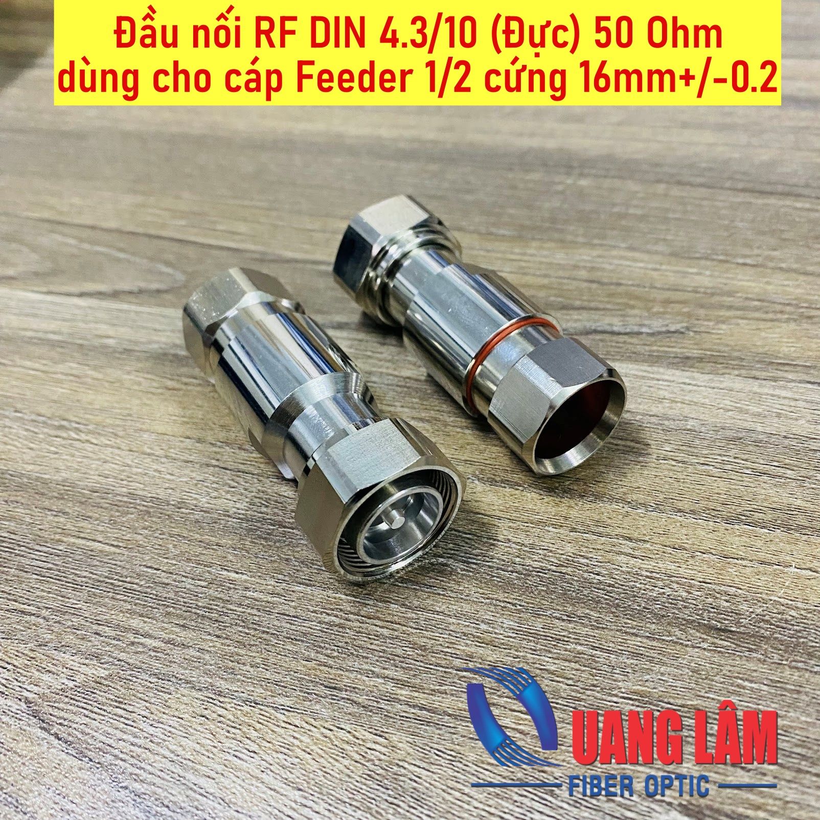 Đầu nối RF Mini DIN 4310 4.3-10 (Đực) 50 Ohm dùng cho cáp Feeder 1/2 cứng Mini DIN 4310M-1/2