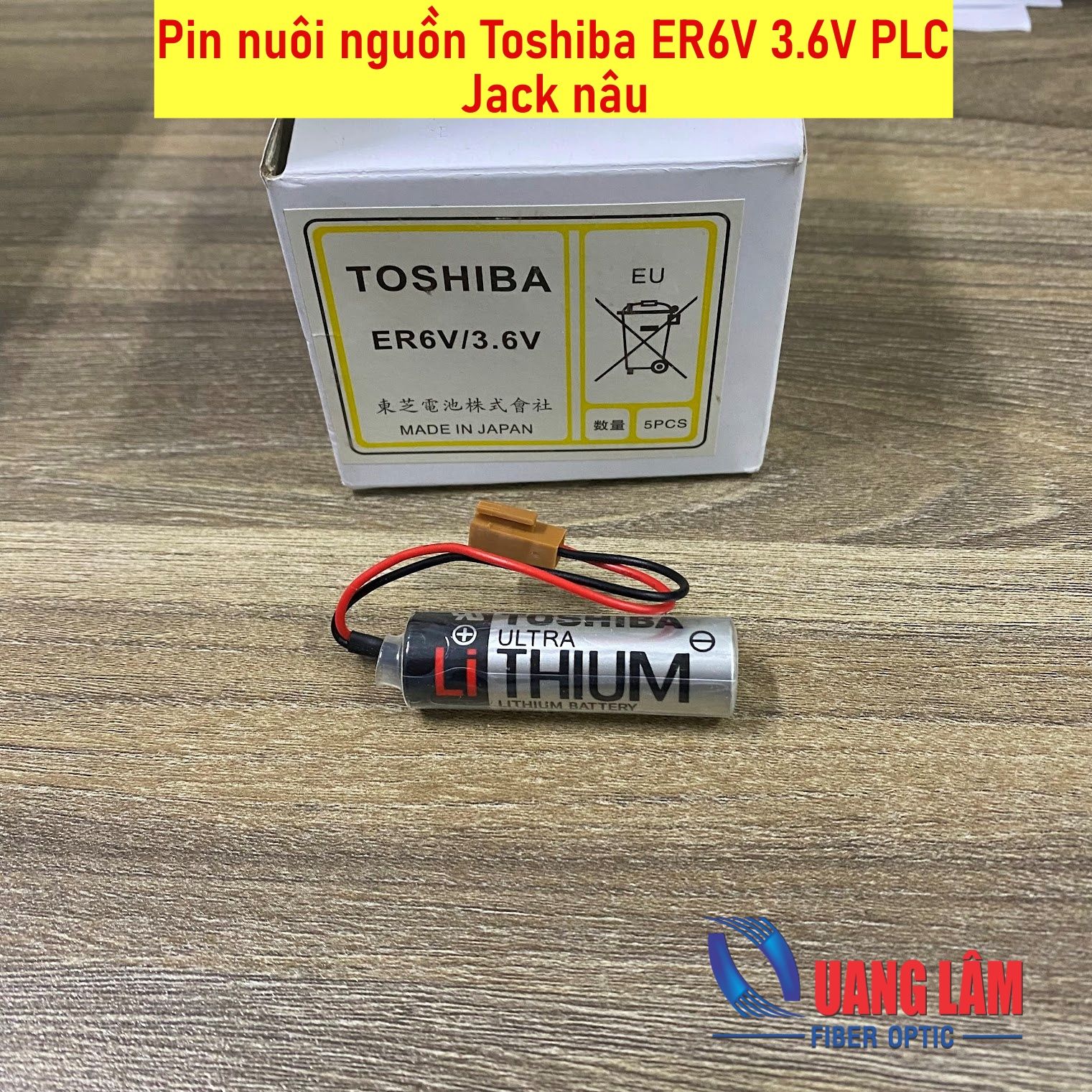 Pin nuôi nguồn Toshiba ER6V 3.6V PLC (Jack nâu)