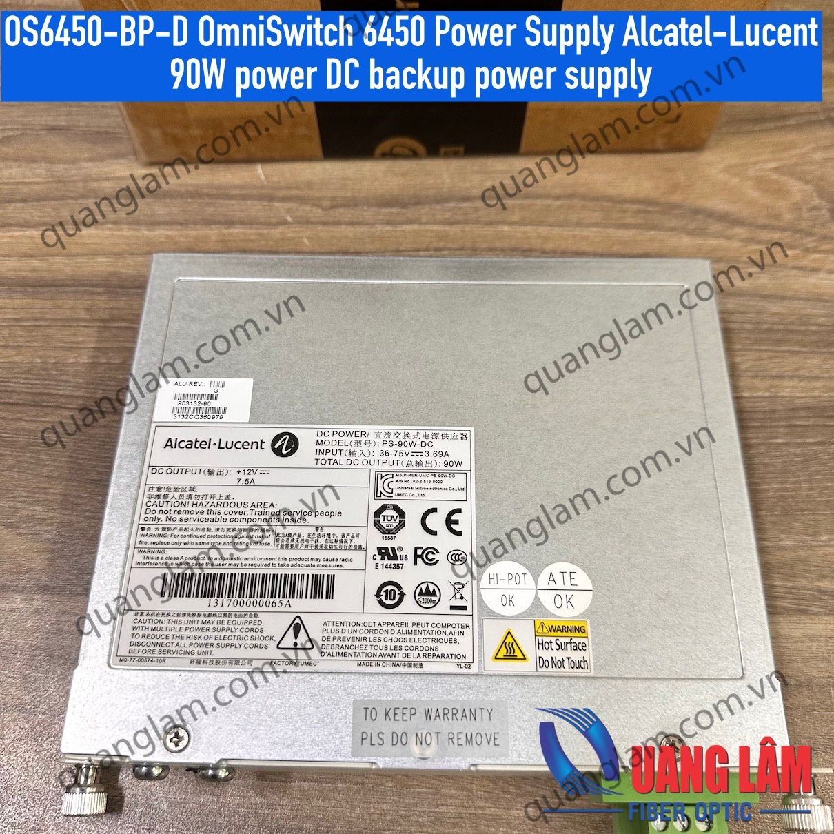 OS6450BPD OmniSwitch 6450 Power Supply AlcatelLucent Công ty TNHH