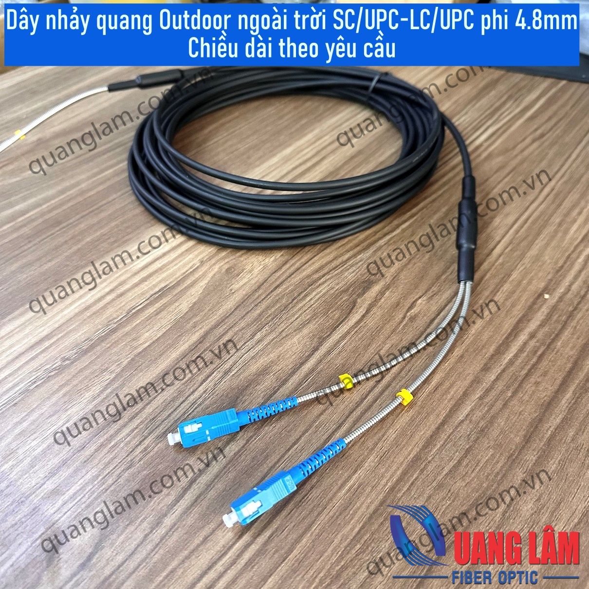 Dây Nhảy Quang Outdoor ngoài trời Singlemode 02FO SC/UPC-LC/UPC Đường ...