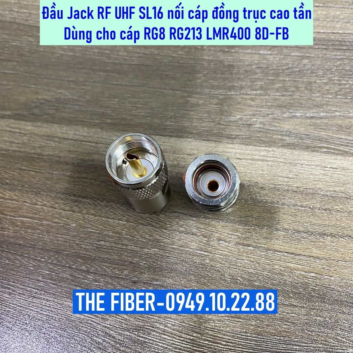 Đầu Jack RF UHF SL16 Male nối cáp đồng trục cao tần RG8 RG213 LMR400 8D-FB kiểu đuôi vặn