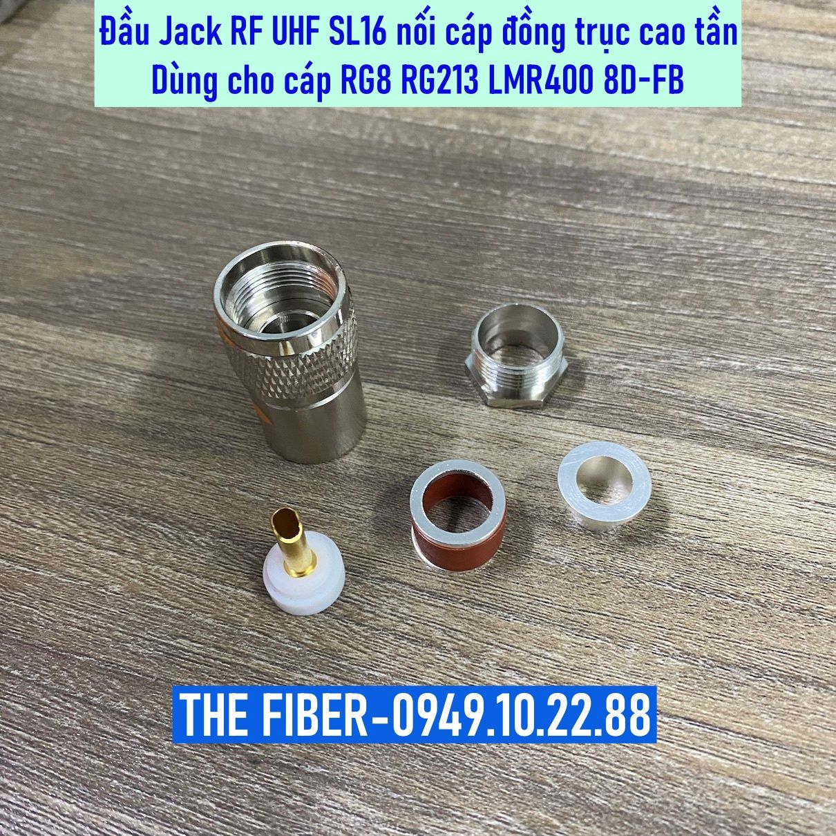 Đầu Jack RF UHF (SL16) Male nối cáp đồng trục cao tần RG8 RG213 LMR400 ...