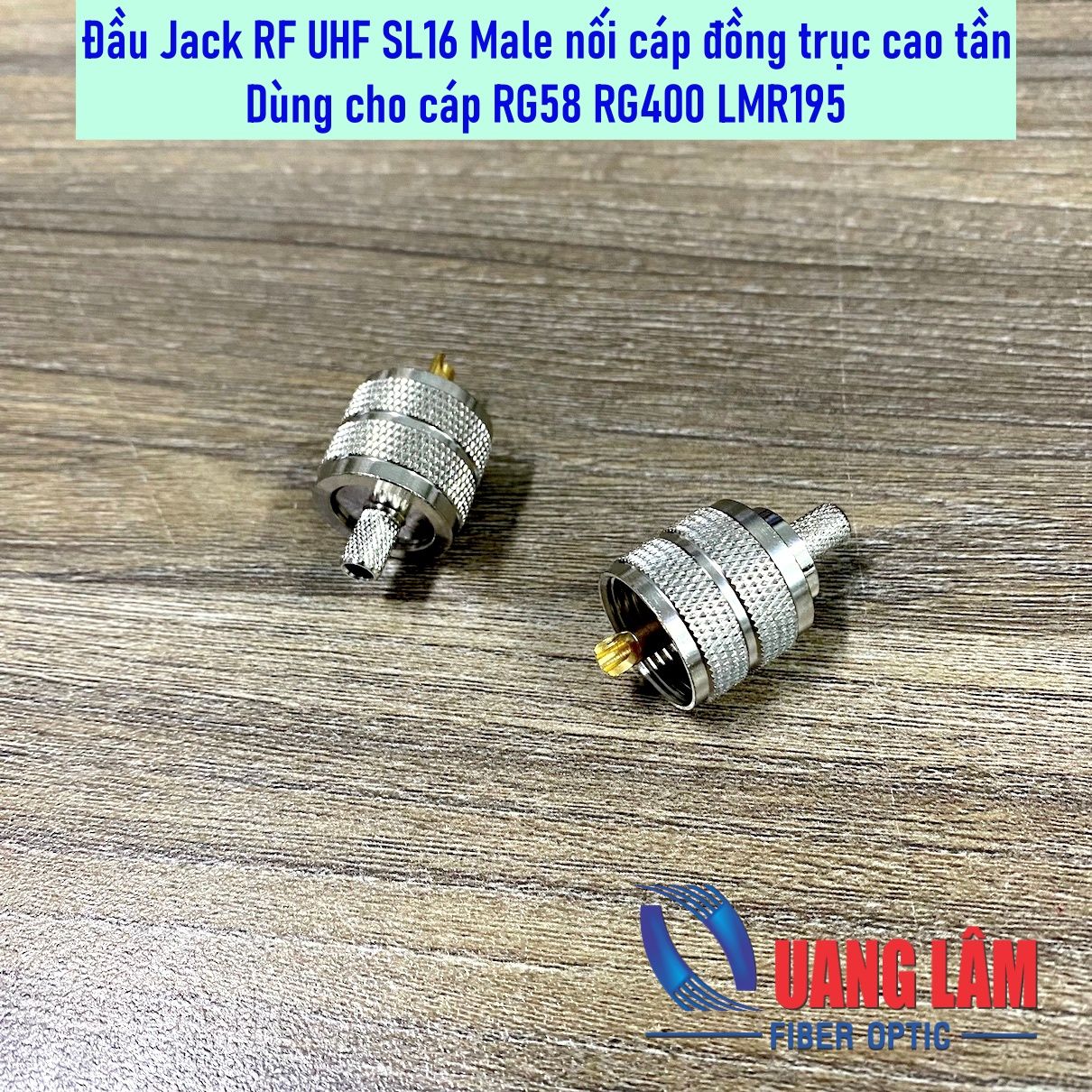 Đầu Jack đực UHF SL16 SL16-J-3 male nối cáp đồng trục RG58 RG400 LMR195