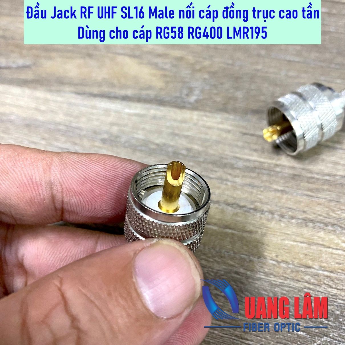 Đầu Jack đực UHF (SL16) male nối cáp đồng trục RG58 RG400 LMR195 – Công ...