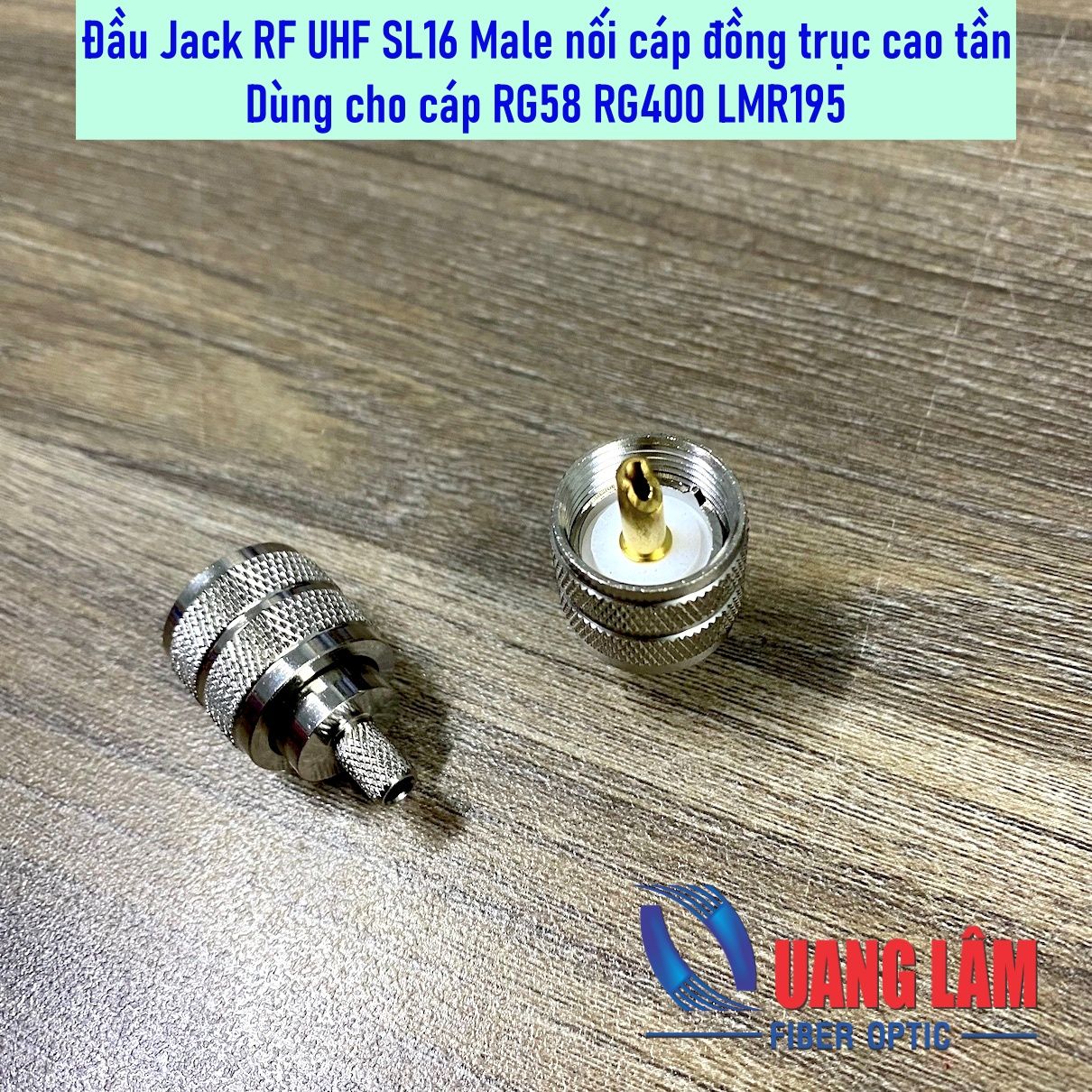 Đầu Jack đực UHF (SL16) male nối cáp đồng trục RG58 RG400 LMR195 – Công ...