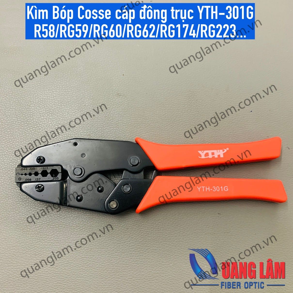 Kìm Bóp Cosse YTH-301G Kiềm bấm cáp đồng trục Kìm bấm cốt BNC YTH-301G