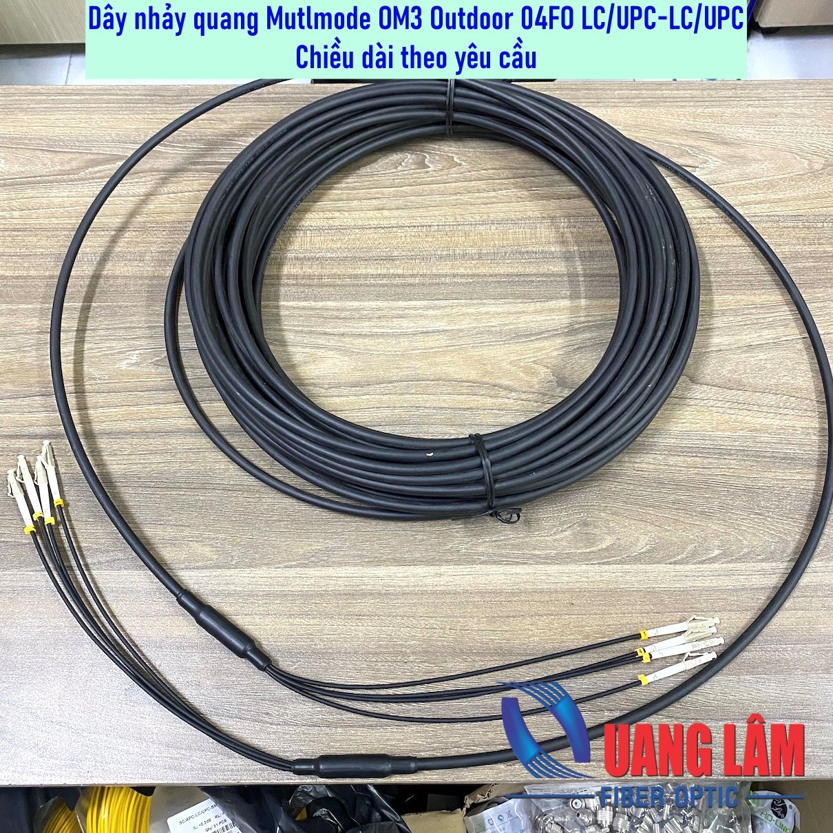 Dây nhảy quang Multimode OM3 Outdoor GYXTW 04FO LC/UPC-LC/UPC - Chiều dài theo yêu cầu