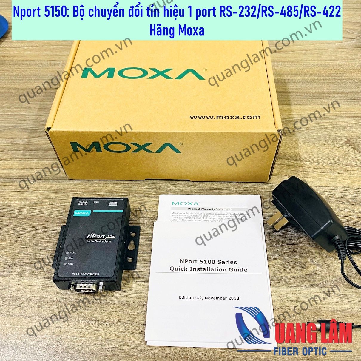 NPort 5150 Bộ chuyển đổi 1 cổng RS232/485/422 sang Ethernet - Moxa