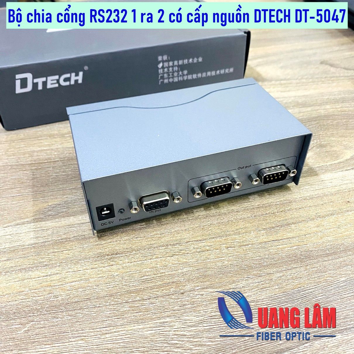 BỘ CHIA CỔNG RS232 1 RA 2 CÓ CẤP NGUỒN DTECH DT-5047