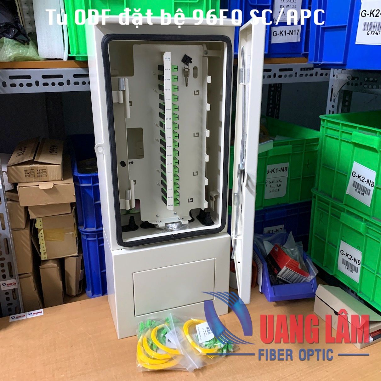 Tủ ODF đặt bệ 96FO SC/APC (Bao gồm đầy đủ phụ kiện)