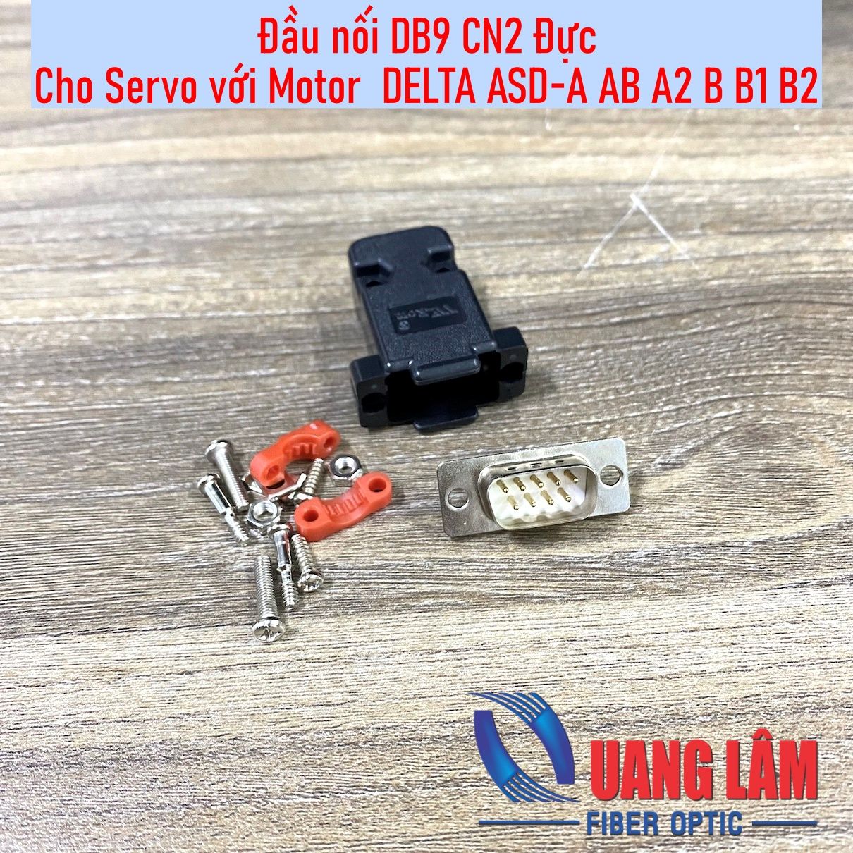 Đầu nối DB9 CN2 loại hàn chân (gồm vỏ nhựa) - Đầu đực dùng cho đấu nối Servo