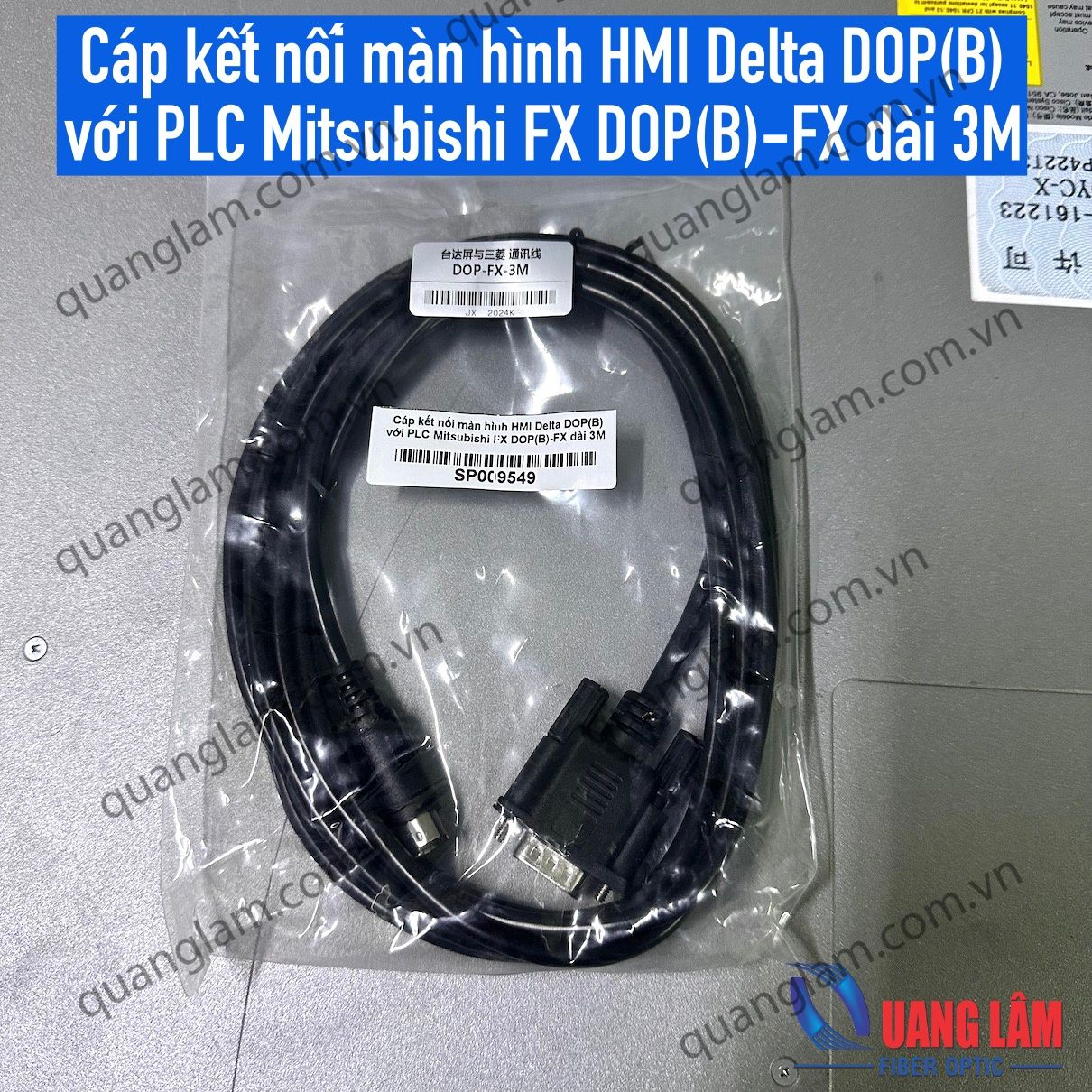 Cáp kết nối HMI DELTA họ DOP-B với PLC Mitsubishi FX - Dài 3M
