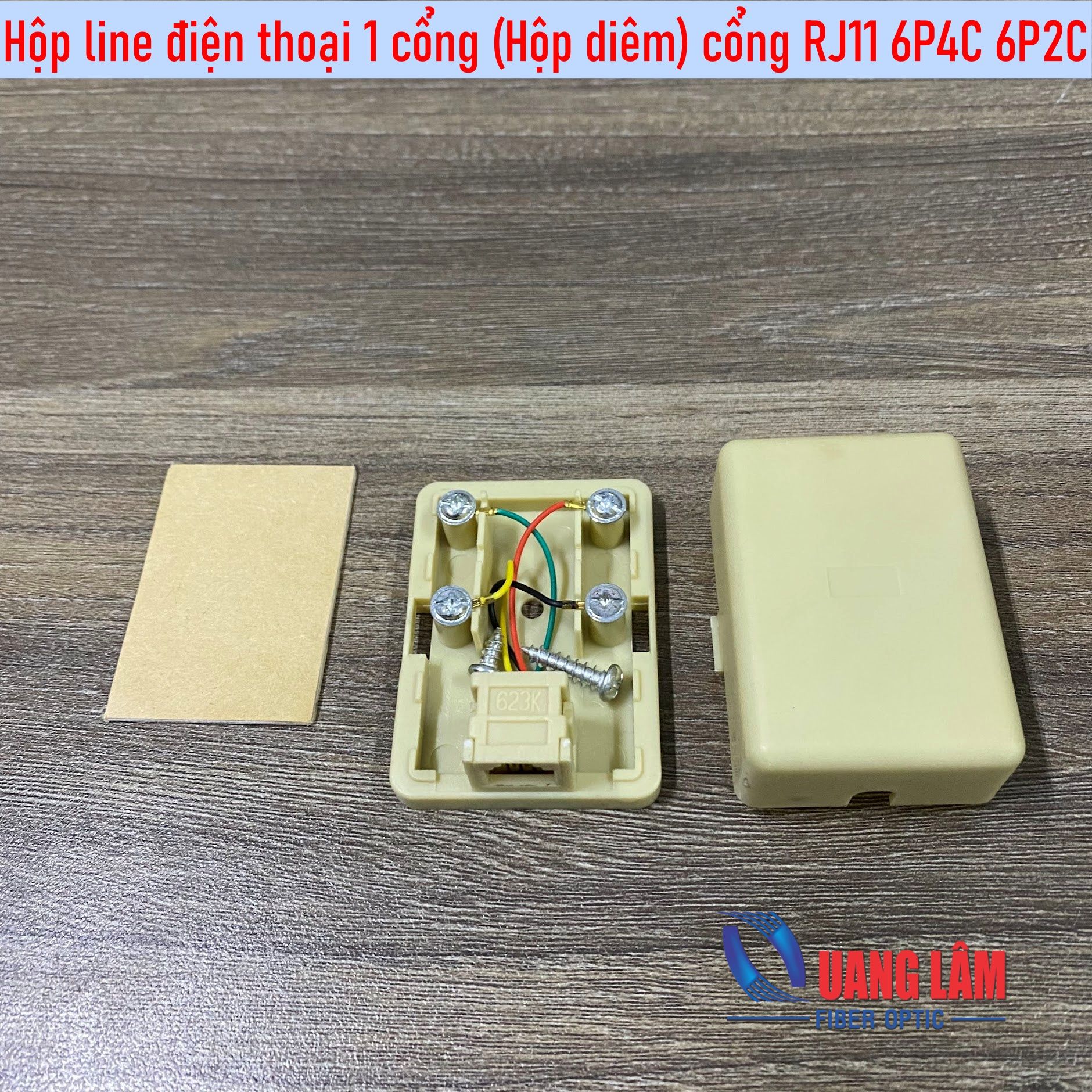 Hộp line điện thoại 1 cổng (Hộp diêm) cổng RJ11 6P4C 6P2C