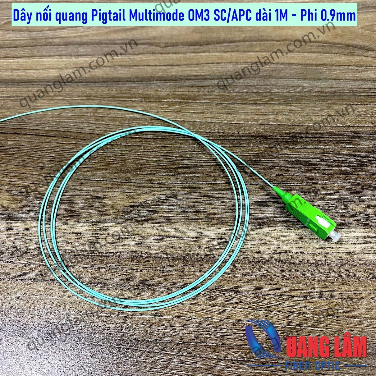 Dây nối quang Pigtail Multimode OM3 SC/APC dài 1M phi 0.9mm