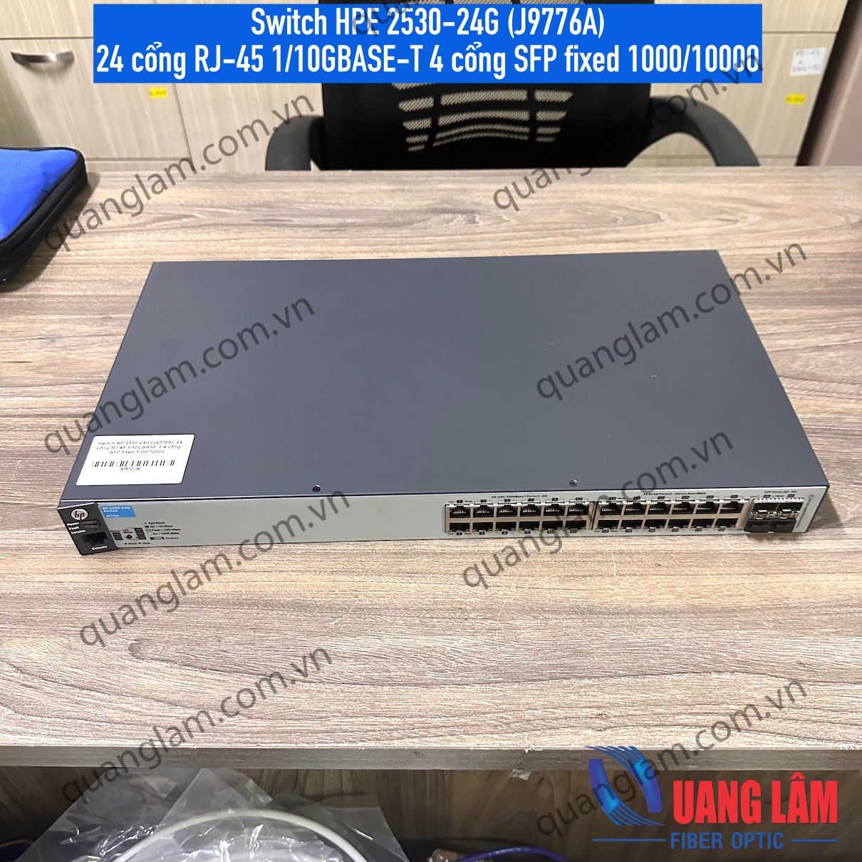 Switch HPE 2530-24G (J9776A) 24 cổng RJ-45 1/10GBASE-T 4 cổng SFP fixed 1000/10000
