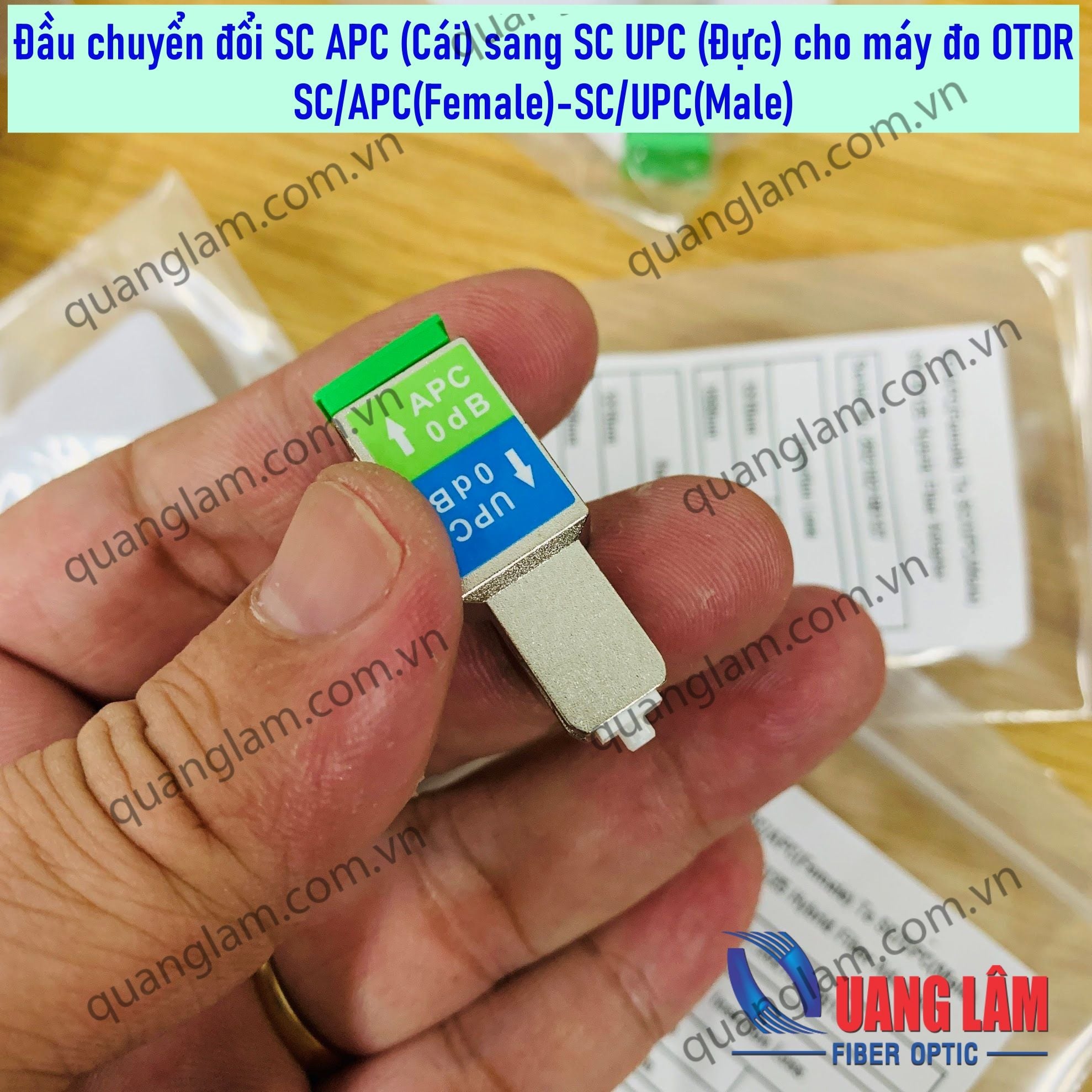 Đầu Chuyển Đổi SC APC Sang SC UPC Chuyên Dùng Cho Máy OTDR SC/APC(Fema ...