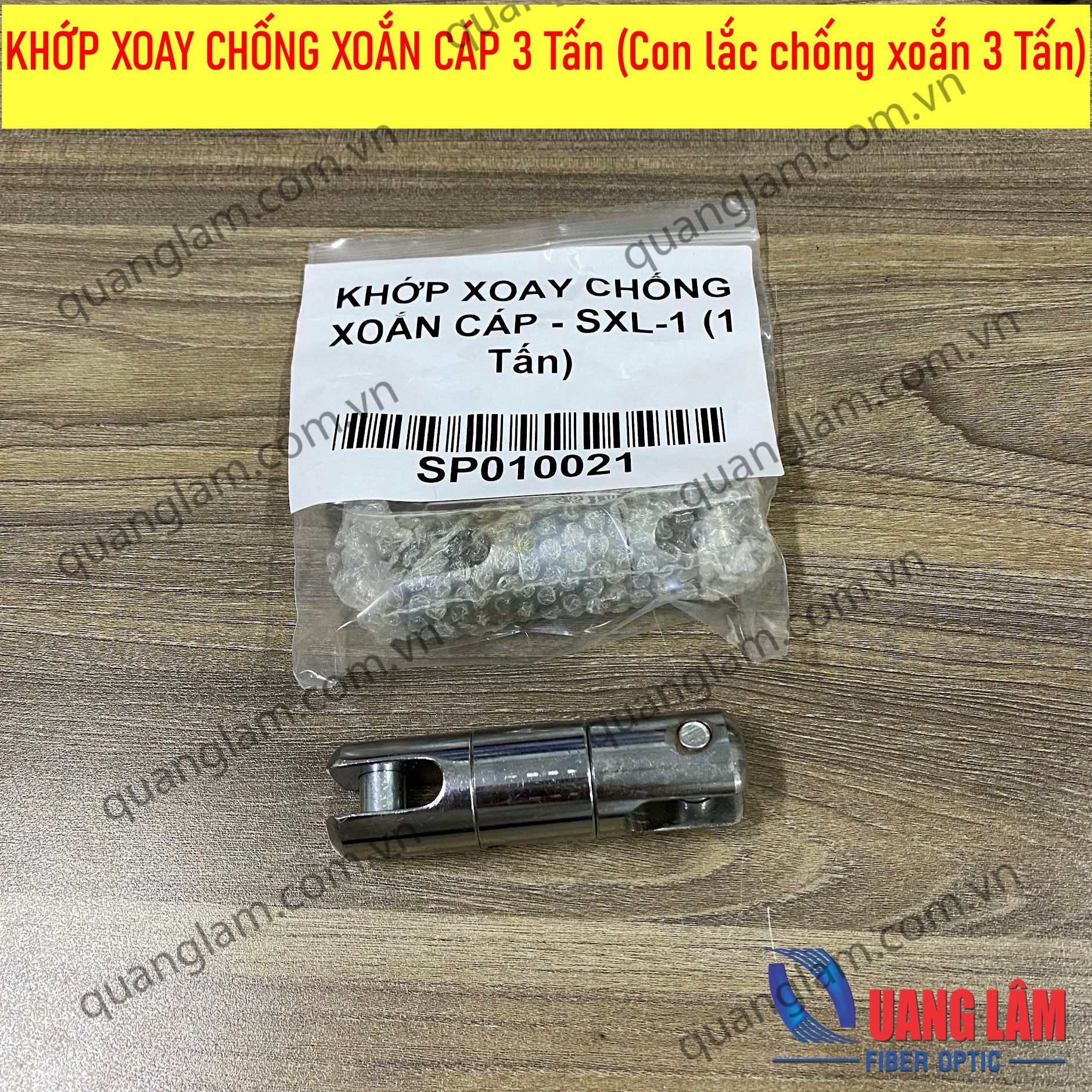 KHỚP XOAY CHỐNG XOẮN CÁP 1 Tấn (Con lắc chống xoắn 1 Tấn)