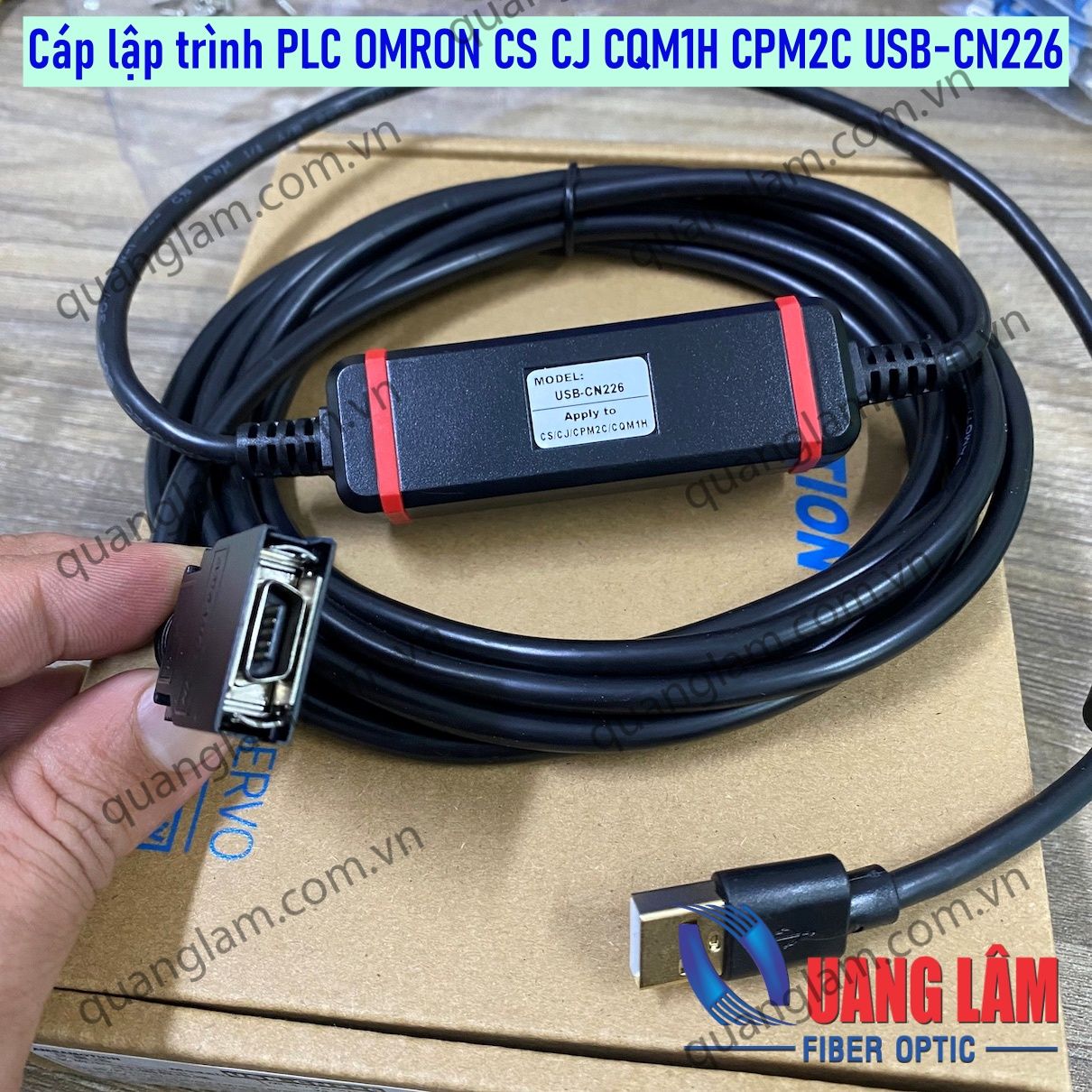 Cáp lập trình PLC OMRON CS CJ CQM1H CPM2C USB-CN226