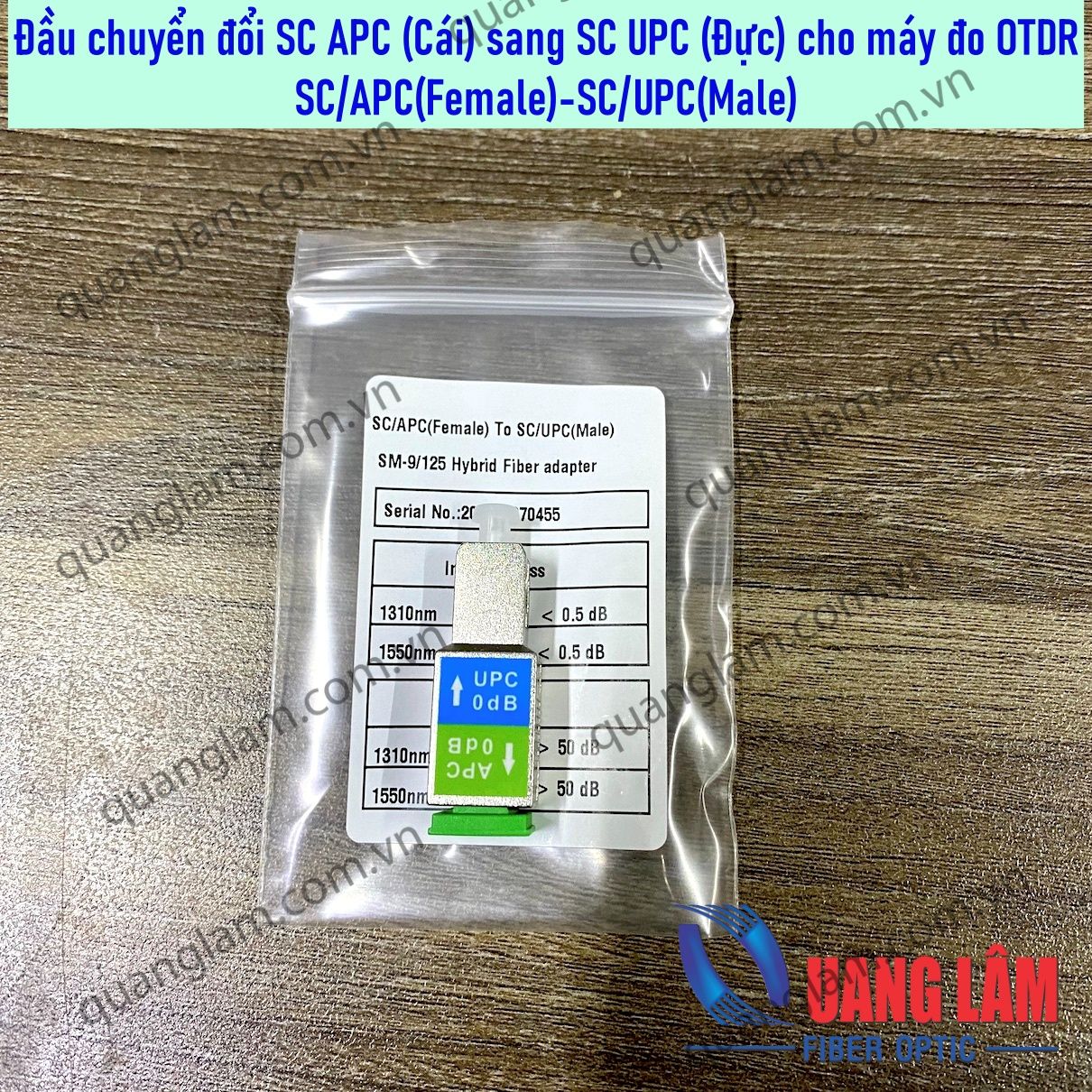 Đầu Chuyển Đổi SC APC Sang SC UPC Chuyên Dùng Cho Máy OTDR SC/APC(Female)-SC/UPC(Male)