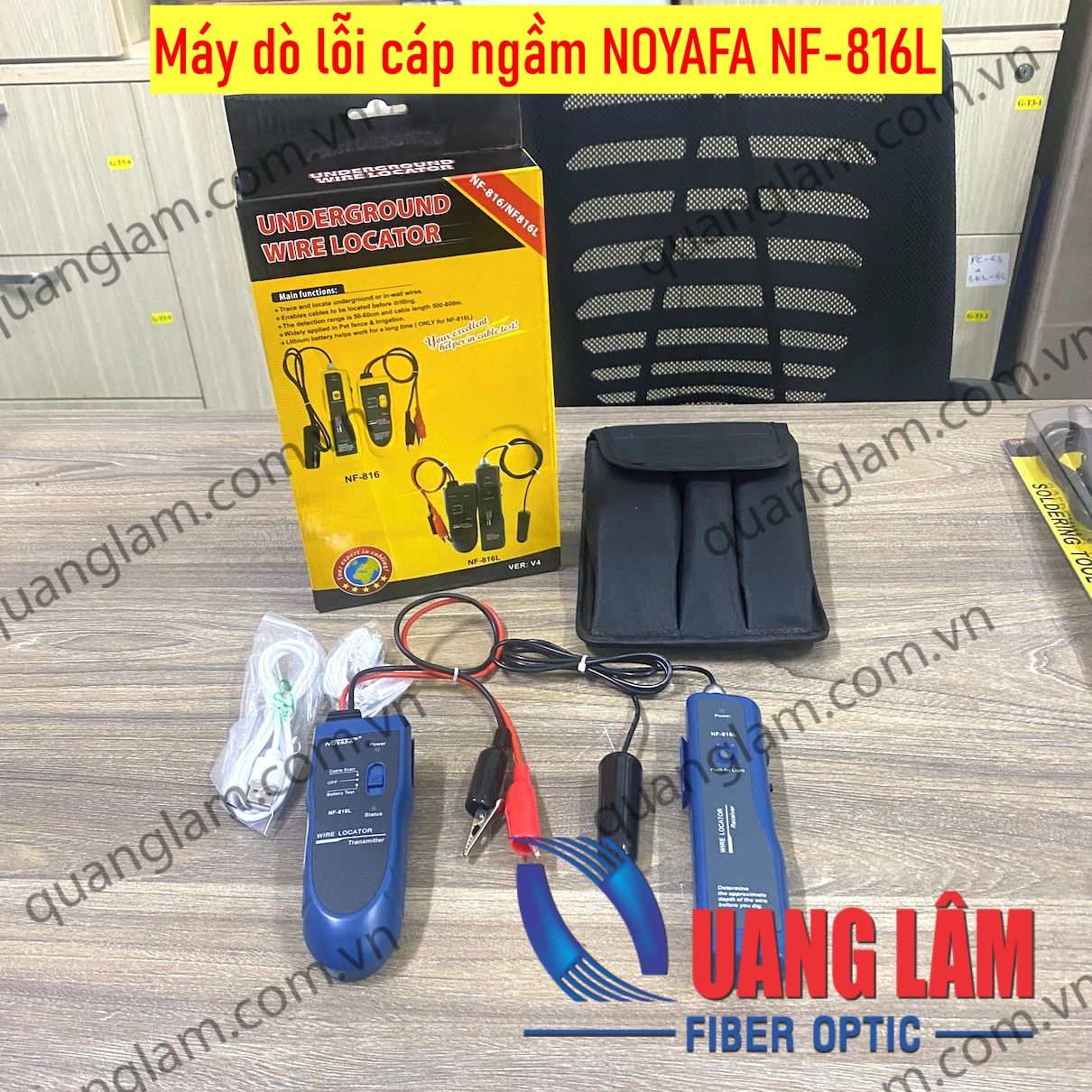 Bộ định vị cáp ngầm Noyafa với bộ tạo Tone và Pin Lithium NF-816L