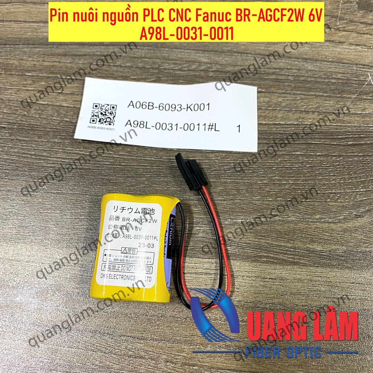 Pin nuôi nguồn PLC CNC Fanuc BR-AGCF2W 6V A98L-0031-0011