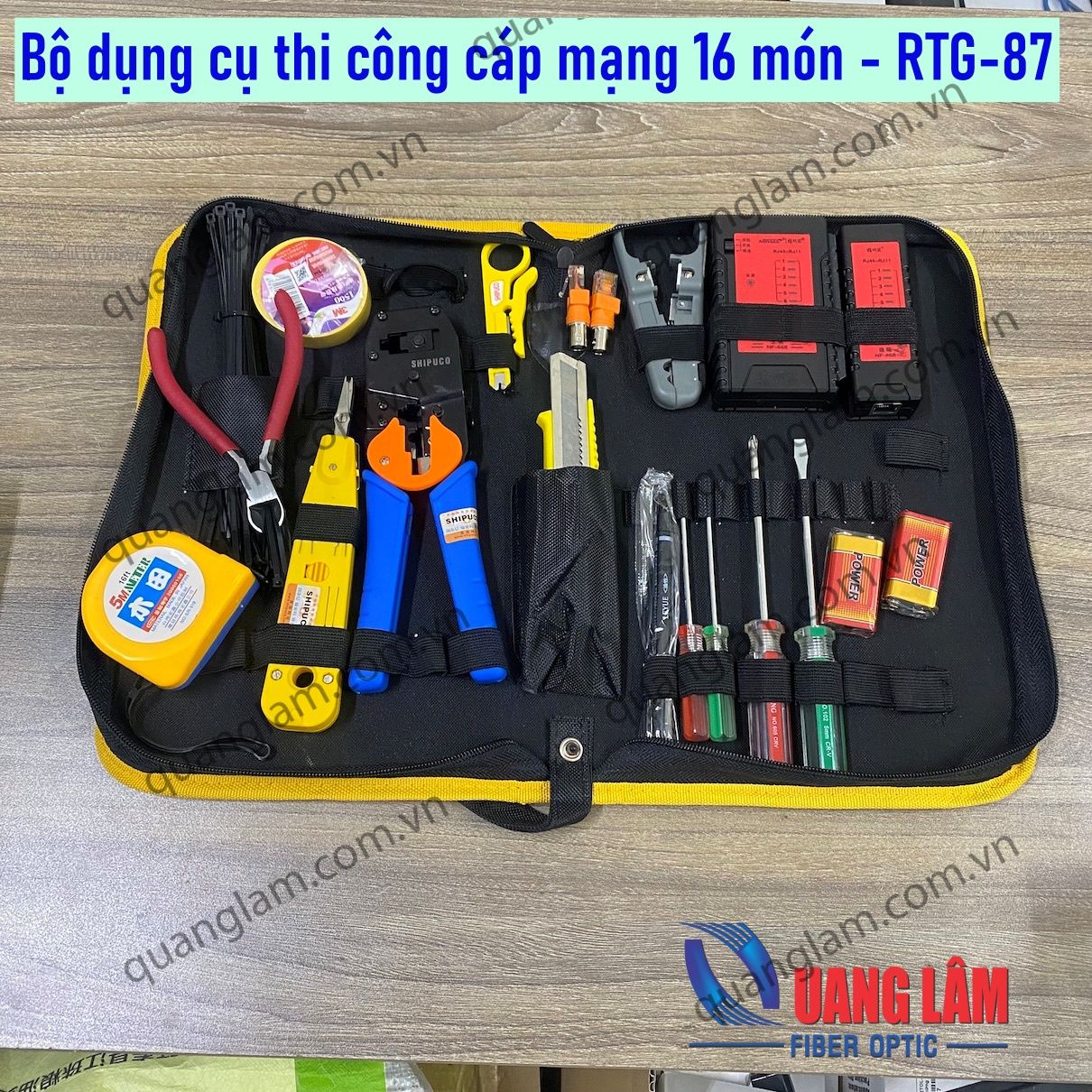 Bộ dụng cụ thi công mạng 16 món RTG-87