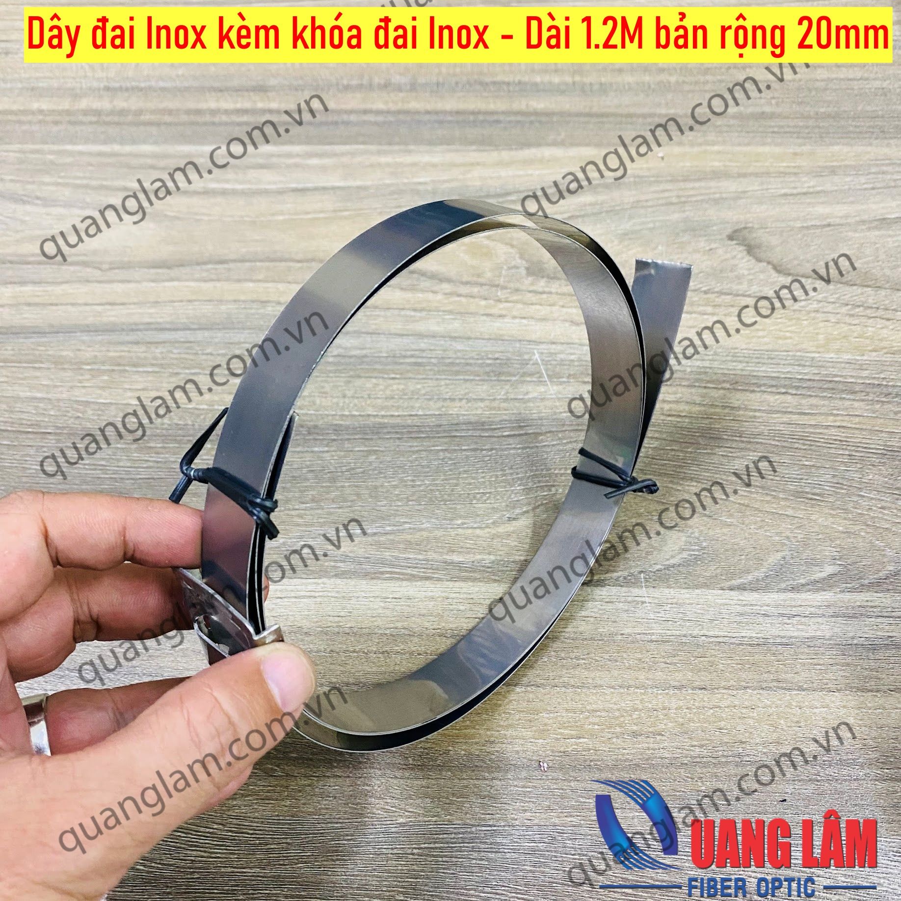 Bộ dây đai Inox và khóa đai Inox A20 – Công ty TNHH Công Nghệ Quang Lâm