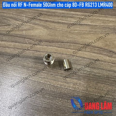 Đầu nối RF N-Female 50Ohm cho cáp 8D-FB RG213 LMR400