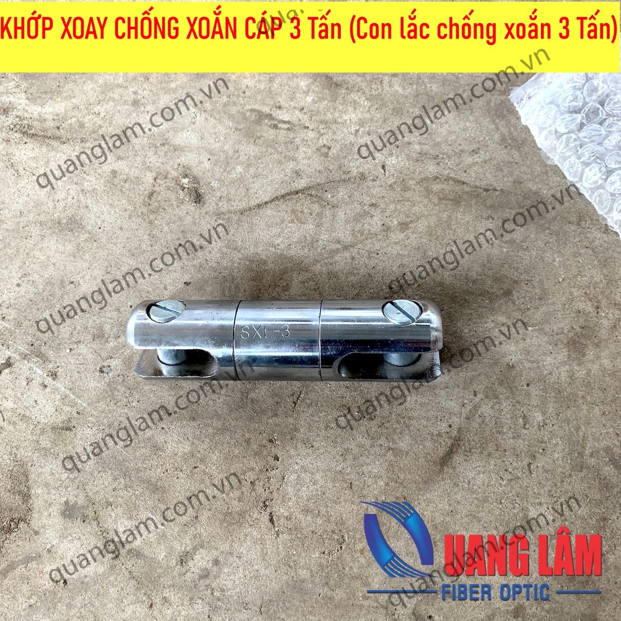 KHỚP XOAY CHỐNG XOẮN CÁP 3 Tấn (Con lắc chống xoắn 3 Tấn)