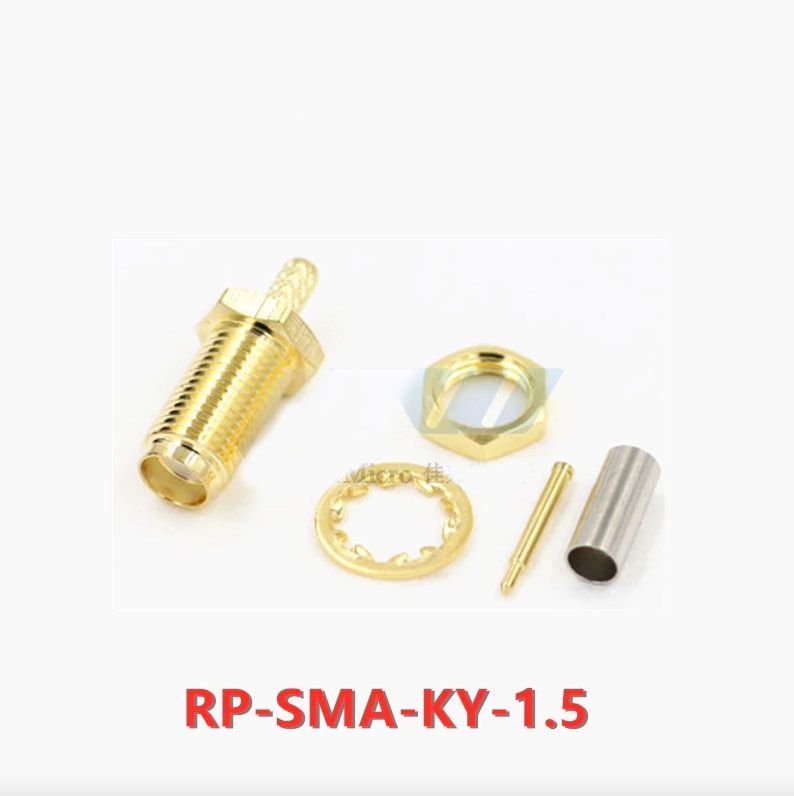 Đầu nối RP-SMA-KY-1.5 cho cáp RG316 RG316D RG174 (50 Ohm)