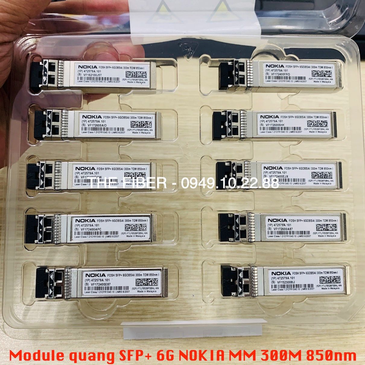 Module quang NOKIA 6G SFP+ 300M 850nm MM (1P）472579A.101