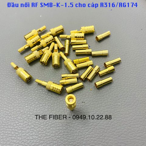 Đầu nối SMB đầu cái cho cáp RG316/RG174 SMB-K-1.5