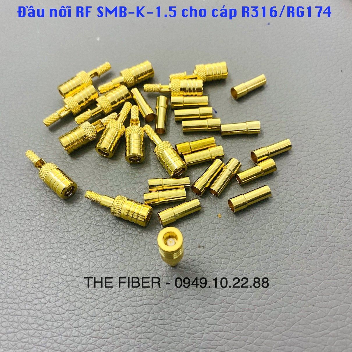 Đầu nối SMB đầu cái cho cáp RG316/RG174 SMB-K-1.5