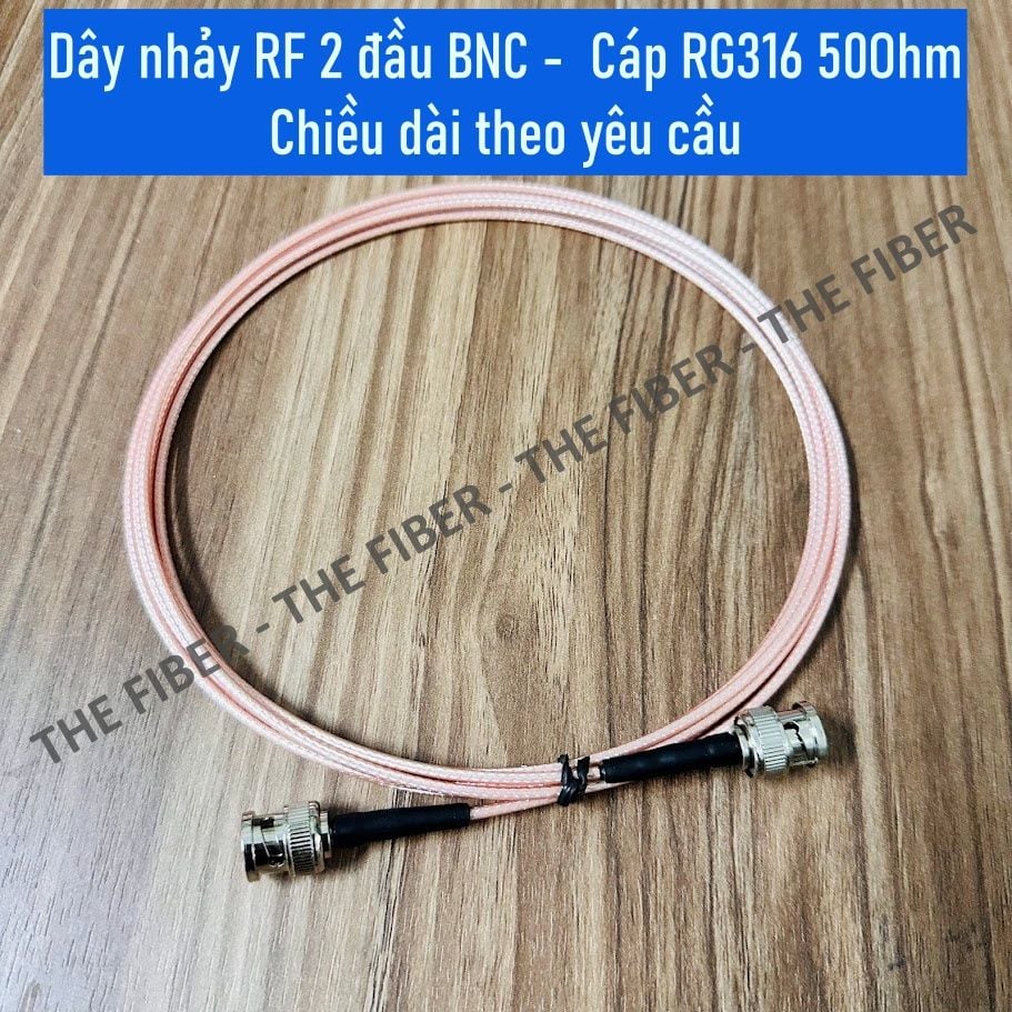 Dây nhảy RF 2 đầu BNC -  Cáp RG316 50Ohm Chiều dài theo yêu cầu