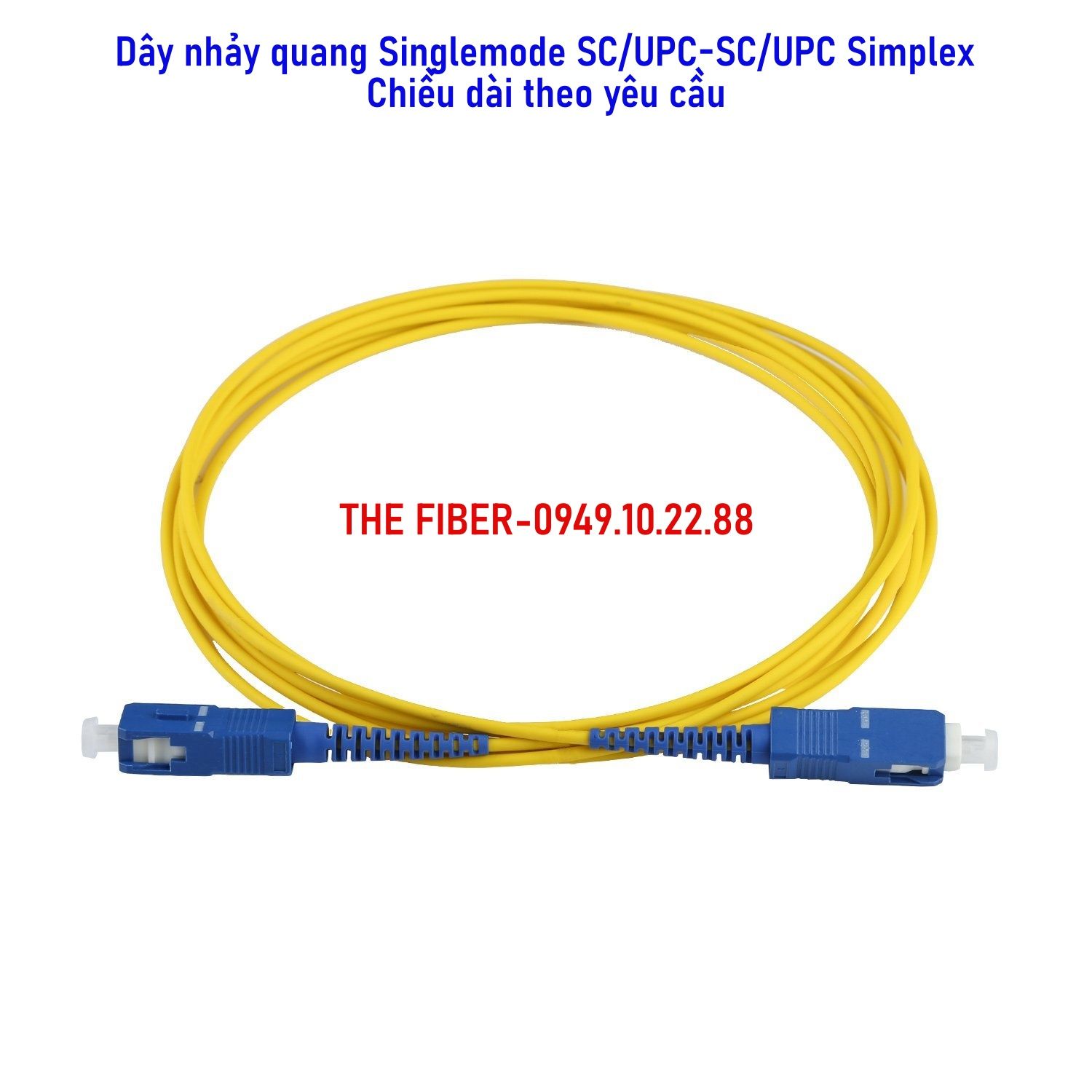 Dây nhảy quang Singlemode SC/UPC-SC/UPC Simplex - Chiều dài theo yêu cầu