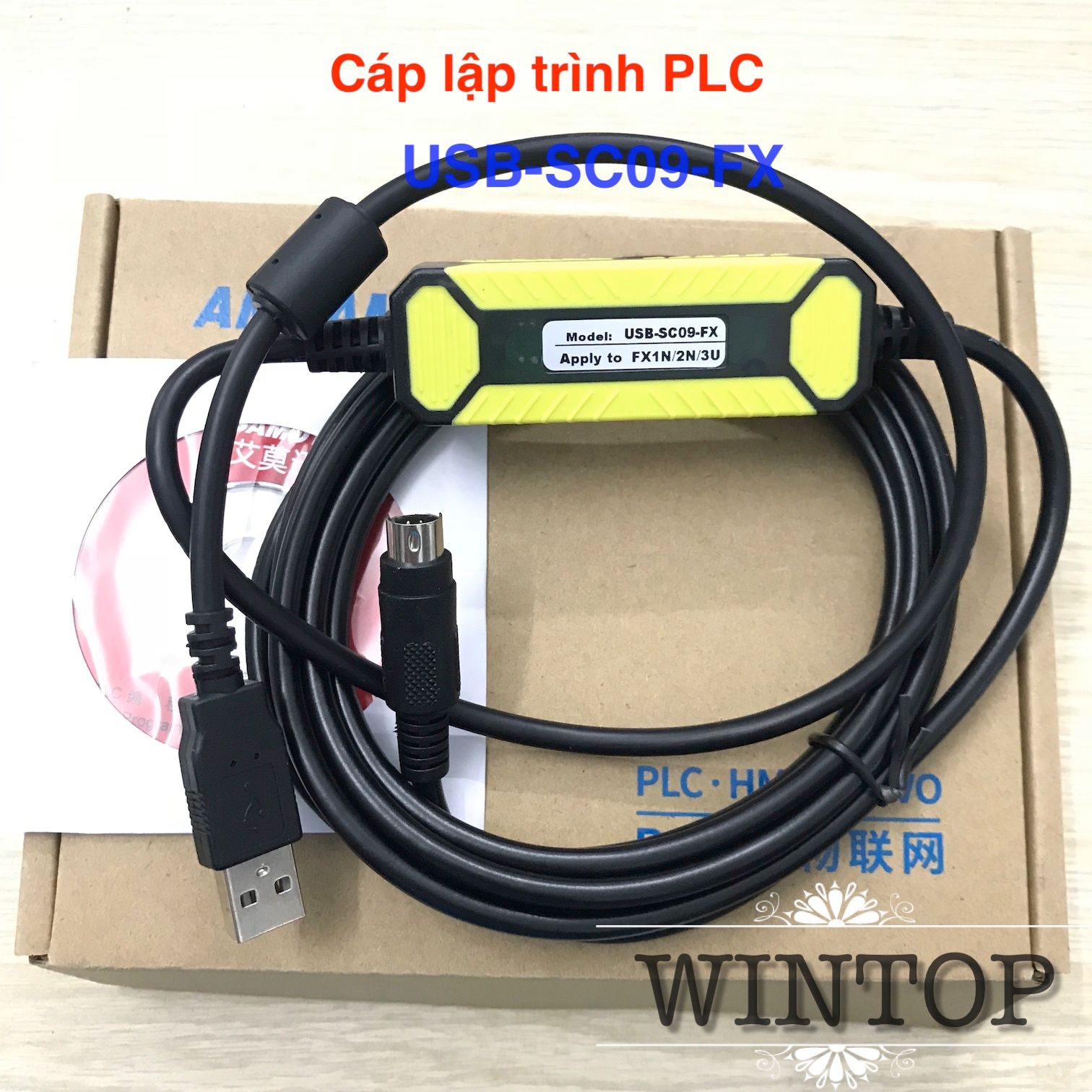 Cáp lập trình PLC Mitsubishi USB-SC09-FX