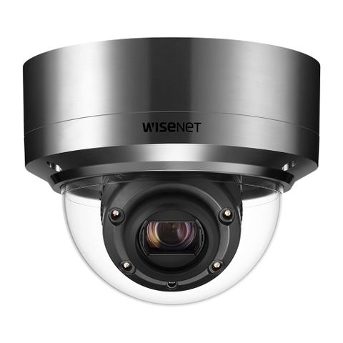 XNV-6120RS | Camera Wisenet Dome Anti-Vandale 2M, H.265, vỏ kim loại, Zoom 12X